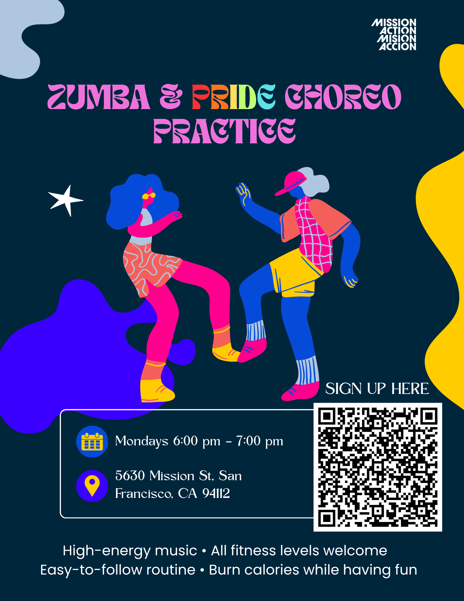 Join Mission Action’s Pride Dance Team—our first time ever bringing a dance contingent to Pride! 💃🏽🏳️‍🌈